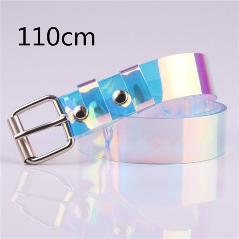 Transparent - laser rainbow - fashionable belt - 90cm - 100cm - 110cm - 120cmBelts