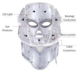 7 colors LED electric face and neck mask - acne treatment - light therapySkin