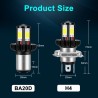 H6 - BA20D - Hi-lo beam - LED motorcycle headlight bulbLights