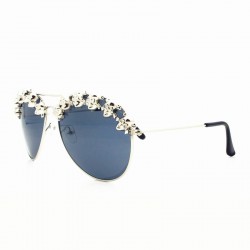 Steampunk sunglasses with decorative metal skullsSunglasses