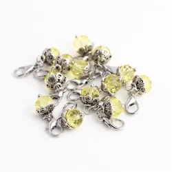Crystal beads with lobster clasp - keychain - 20 piecesHobbies & Collections