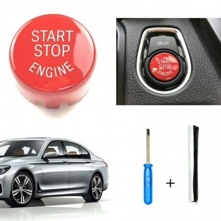 Start & stop engine - button switch cover for BMW 1 Series F20 F21 2012-18 - redSwitches