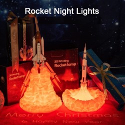 3D Space shuttle - rocket-shaped night lamp - 3 types - 21cm & 28cmDecoration