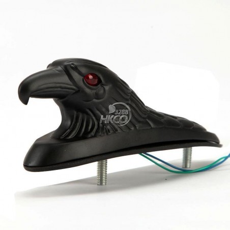 Black eagle head for fender - with red lighted eyesMotorbike parts