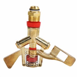 Copper rotating water sprinkler with spray nozzle - connector 1/2 Inch - rocker armSprinklers