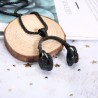 Necklace with headphones - black - gold - silverNecklaces