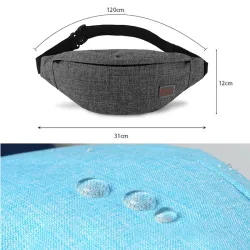 Waist & shoulder bag - sports bag - waterproof - nylon - with zippersBags