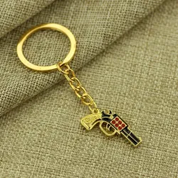 Gold Gun KeychainKeyrings
