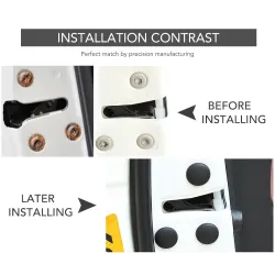 Car door lock screw protection - black - whiteExterior accessories