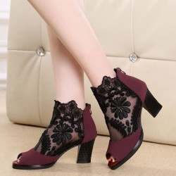 Peep toe sandals - sexy heels - lacedBoots