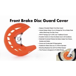 Motorcycle front brake disc protection guard - protective coverProtective gear