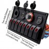 8-gang rocker switch panel - 12 - 24V - USB - LED - cigarette lighter socket - waterproofElectronics & Tools