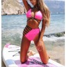 Hot bikini set - bathing suit - pink - neon greenSwimming