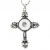 Stainless steel - christian cross pendant - 3 colours - necklaceNecklaces