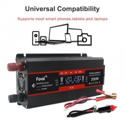 Inverter dc to ac - LCD display power - EU/ universal outlet - cigaretteSolar panels