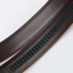 Genuine leather belt with automatic buckle - whiteBelts