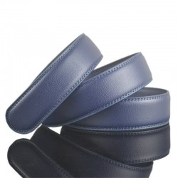 Genuine leather belt with automatic buckle - blueBelts
