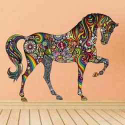 Colourful horse - wall sticker - vinyl mural artWall stickers