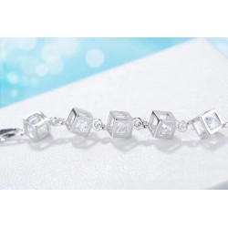 Elegant bracelet with cubes - silver 925Bracelets