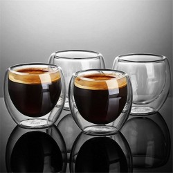 Heat-resistant - Double Wall Glass Cup - Beer - Espresso - CoffeeCup heaters