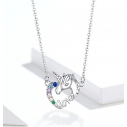 925 Sterling Silver - Unicorn Of Love - Necklaces - Zircon - PendantNecklaces
