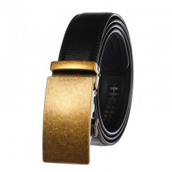 Fashionable leather belt with automatic buckleBelts