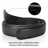 Fashionable leather belt with automatic buckleBelts