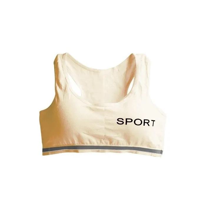 "SPORT" print - cotton fitness padded braWomen's fashion
