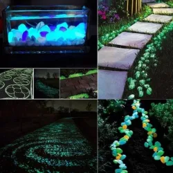 25 pieces / 50 pieces - glow in the dark garden pebblesSolar lighting