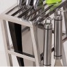Knives holder stand - 6 holes - stainless steel kitchen storage rackKitchen knives
