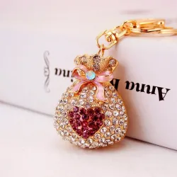 Lucky Money Bag - Keychain - Heart ShapedBags