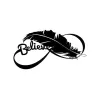 Bird feather - vinyl car stickerStickers