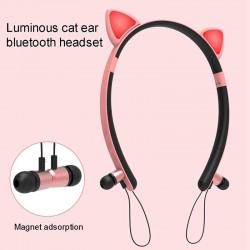 Bluetooth - wireless headset - microphone - in-ear headphones - Led luminous cat earsEar- & Headphones