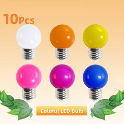 E27 3W AC 220V SMD 2835 - colourful RGB LED bulb - 10 piecesE27