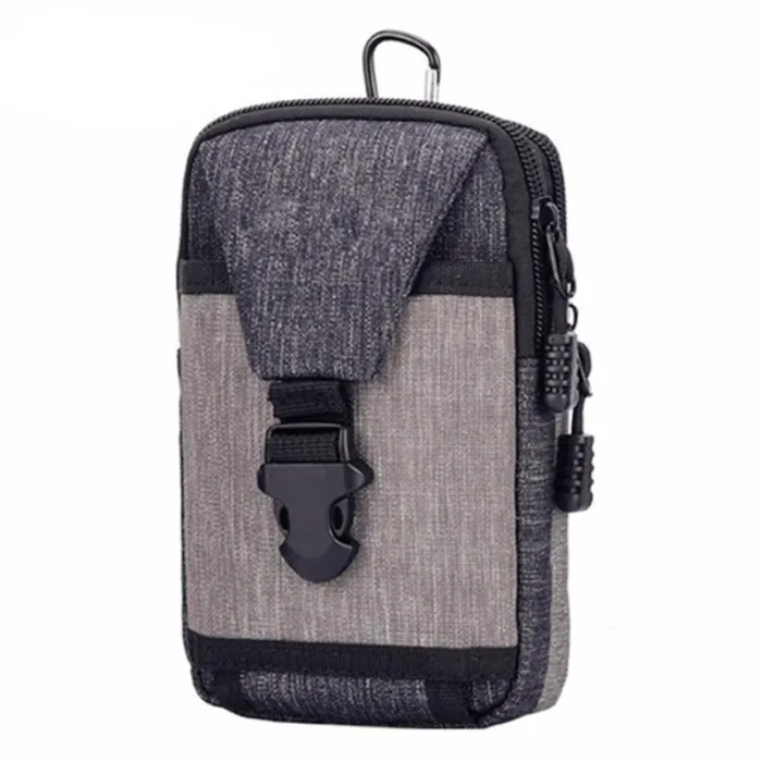 Small waist bag - canvas pouch with zipperBags
