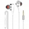 Wired earphones - earpods - high bass - dual drive - with microphone - 3.5mmEar- & Headphones