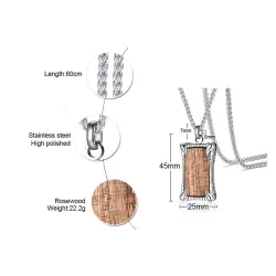 Rosewood pendant - necklace - keychain - braceletNecklaces