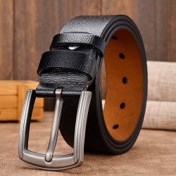 Genuine leather belt - vintage metal pin buckleBelts