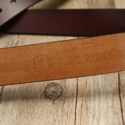 Genuine leather belt - vintage metal pin buckleBelts