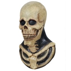 Scary skeleton mask - with chest bones piece - latex - full headMasks