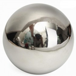 Silver decorative ball - mirror effect - stainless steelOffice