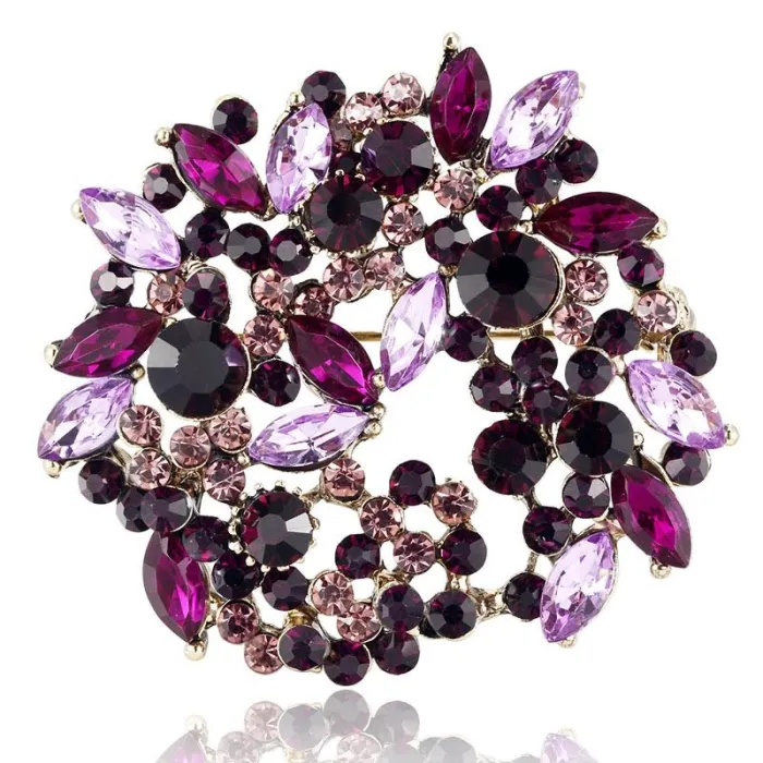 Crystal flowers - broochBrooches