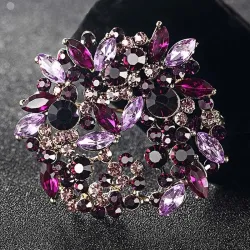 Crystal flowers - broochBrooches