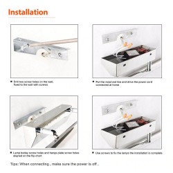 Modern bathroom mirror light with switch - LED lamp - stainless steel - waterproof - 220V - 7W - 9WWall lights