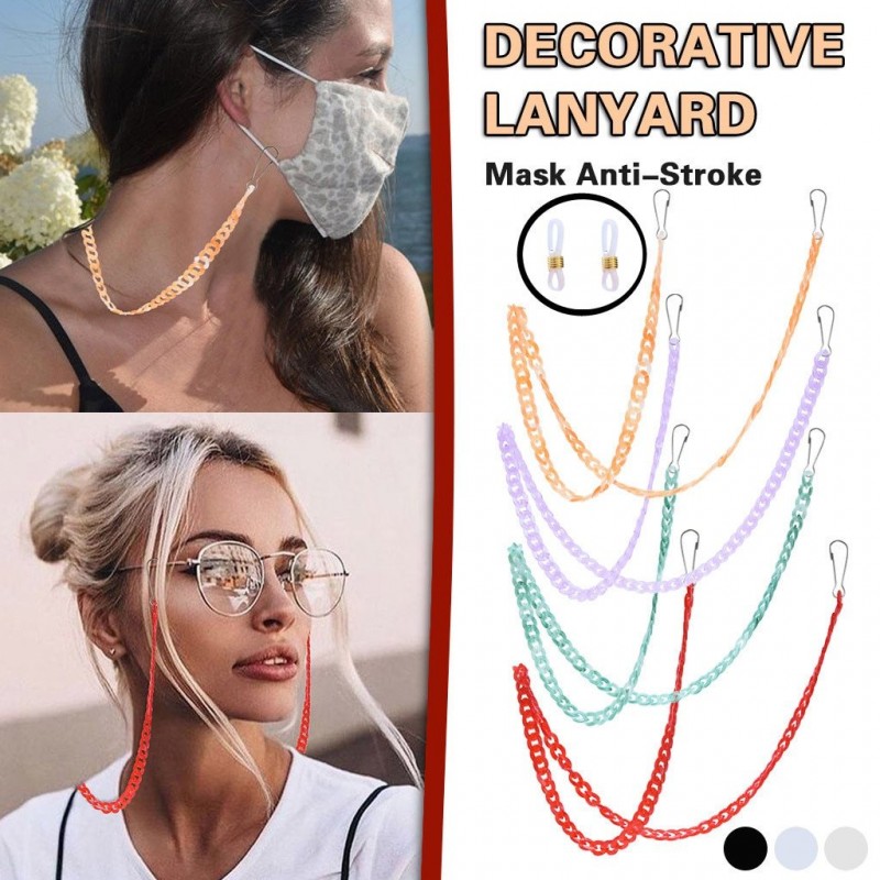 Multifunction chain - holder for glasses / face masks - decorative lanyard - 3 piecesMouth masks