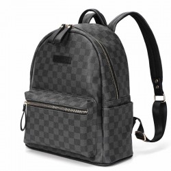 POLO - vintage leather backpack - plaid designBags