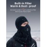 Winter thermal fleece ski mask - full face cover - hood with scarf - sport balaclava - windproof - waterproofEyewear