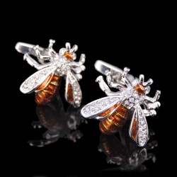 Crystal amber bee - cufflinks - 2 piecesCufflinks