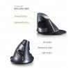 M618GX - 1600 DPI - ergonomic vertical wireless mouse - optical - 6 buttons - with silicone caseMouses