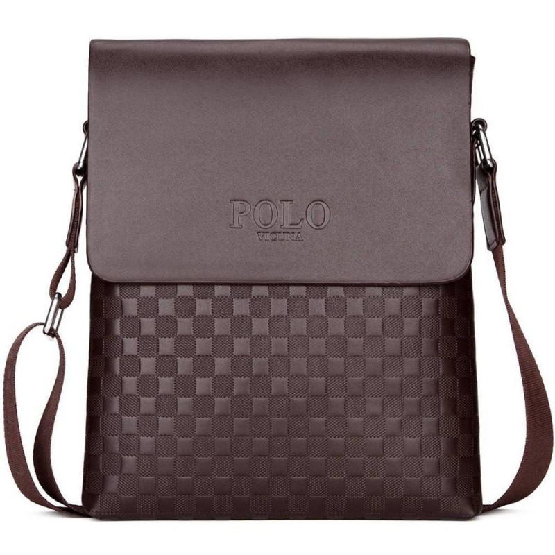 POLO - leather crossbody / shoulder bag - plaid designBags